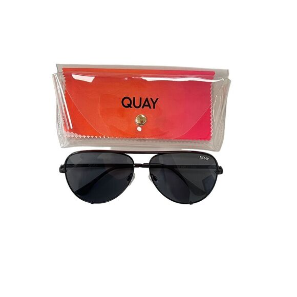 Quay Australia High Key Black Smoke Aviator Sunglasses main image 8